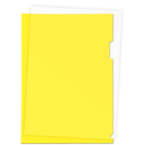 Папка-уголок deVENTE A4 полупр. желтый, 180мкм, гладкая фактура