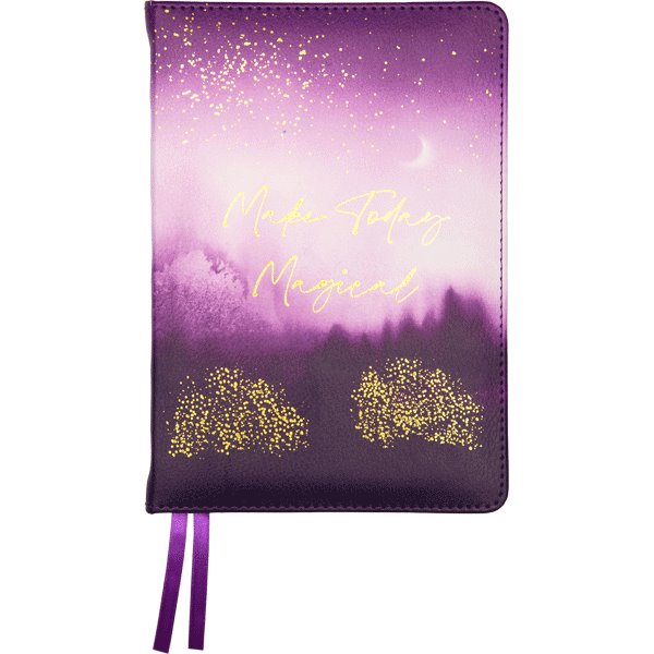 Ежедневник недатированный "deVENTE. Nature" A5 (145 ммx205 мм) 320 стр, фиолетовый с дизайном, белая бумага 70 г/м², печать в 2 краски, твердая обложк