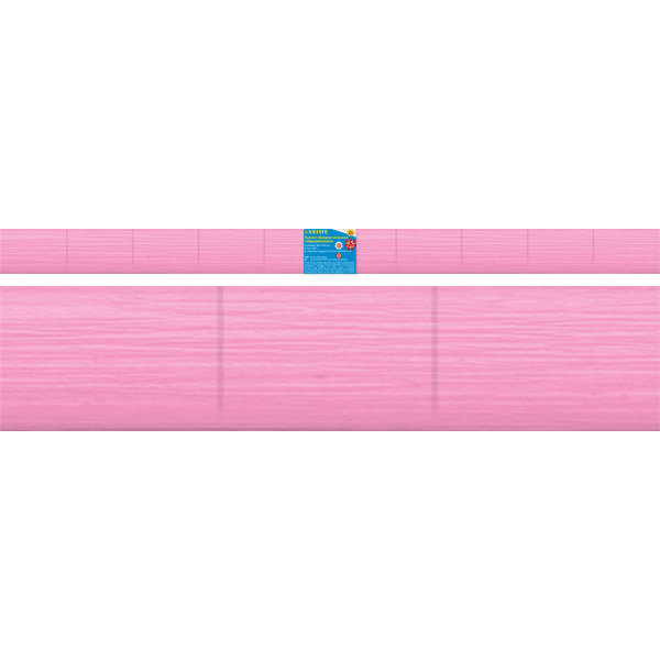 Бумага гофрированная (креповая) флористическая "Attomex" 140 г/м2, 50х250 см в рулоне, светло-розова, в пластиковом пакете