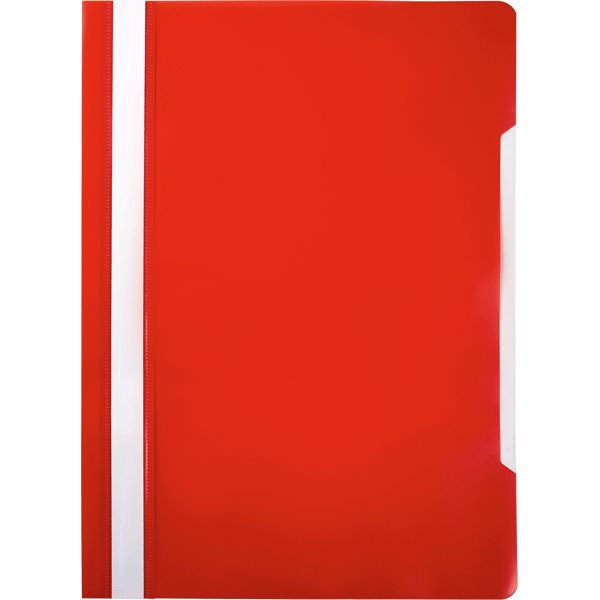 Папка-скоросшиватель deVENTE A5 красный с прозр. верхом, 120/180мкм
