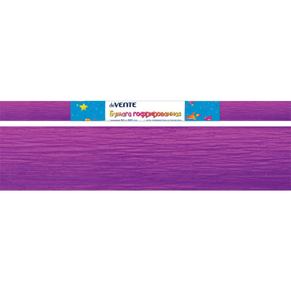 Бумага гофрированная (креповая) "Attomex" 32 г/м2, 50х250 см в рулоне, лиловая