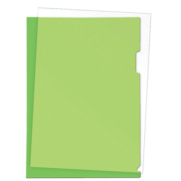 Папка-уголок Attomex A4 полупр. зеленый, 120мкм, гладкая фактура