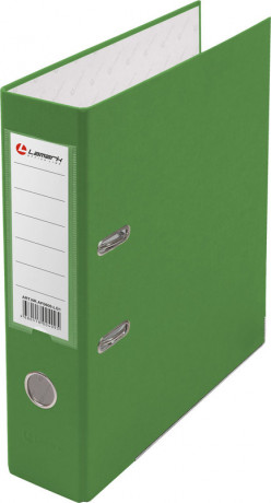 Регистратор PP LAMARK600  80мм светло-зеленый, метал.окантовка/карман, собранный,