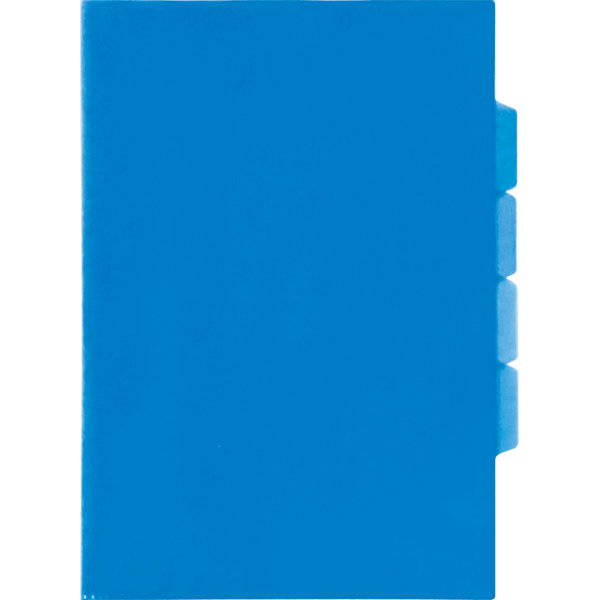 Папка-уголок 3-х уровневая deVENTE A4 полупр. синий, 150мкм, гладкая фактура, инд. марк.