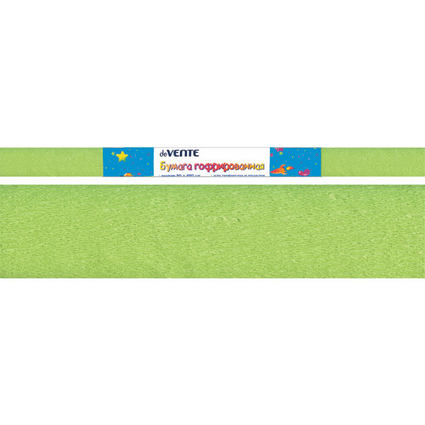 Бумага гофрированная (креповая) "Attomex" 32 г/м2, 50х250 см в рулоне, травянисто-зеленая