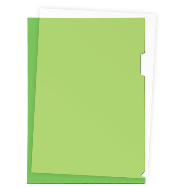 Папка-уголок deVENTE A4 полупр. зеленый, 180мкм, гладкая фактура