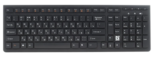 Клавиатура Defender UltraMate SM-535, беспроводная, мультимедиа, USB, чёрный