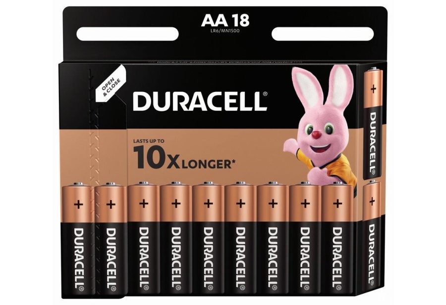 Батарейка AA Duracell Basic Alkaline LR6 1,5V (18BL).