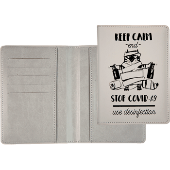 Обложка для паспорта "deVENTE. Keep calm and stop covid!" 10x14 см, искусственная кожа, поролон, шелкография, отстрочка, 5 отделений для визиток, в пл