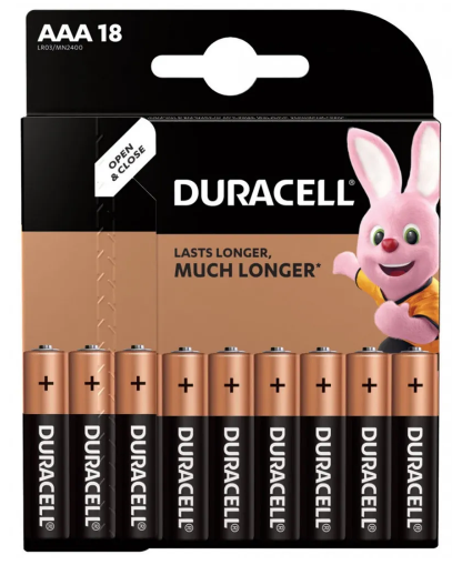 Батарейка AAA Duracell Basic Alkaline LR3 1,5V (18BL)
