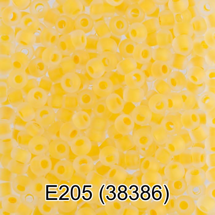 Бисер Чехия "GAMMA" круглый 5   10/0   2.3 мм    5 г  1-й сорт E205 желтый мат. ( 38386 )