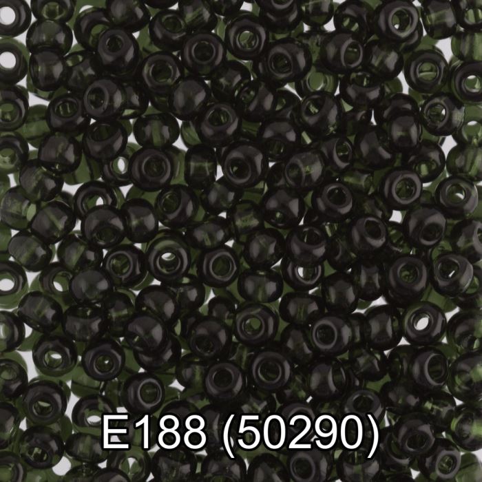 Бисер Чехия "GAMMA" круглый 5   10/0   2.3 мм    5 г  1-й сорт E188 т.зеленый ( 50290 )