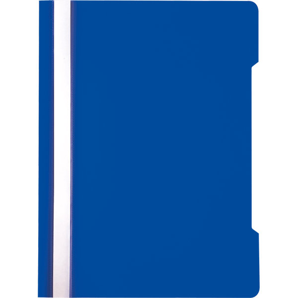 Папка-скоросшиватель Attomex A4 синий с прозр. верхом, 100/110мкм