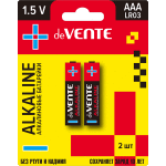Батарейка AAA "deVENTE. Alkaline" LR3 1,5V (2BL)