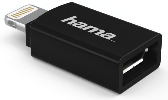 Адаптер Hama H-178400 00178400 micro USB B (f) Lightning (m) черный (снят с производства)