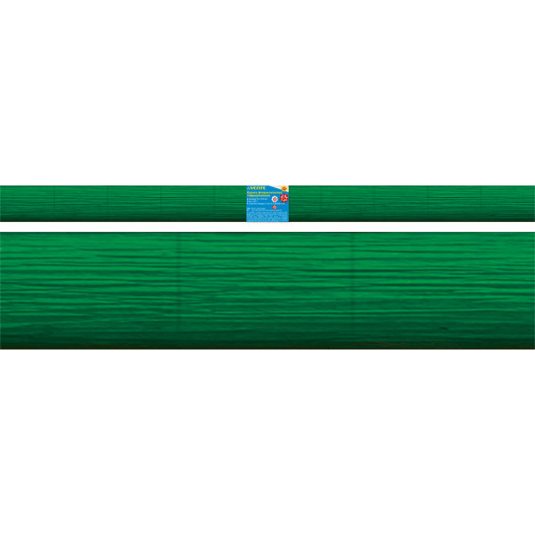 Бумага гофрированная (креповая) флористическая "Attomex" 140 г/м2, 50х250 см в рулоне, темно-зеленая