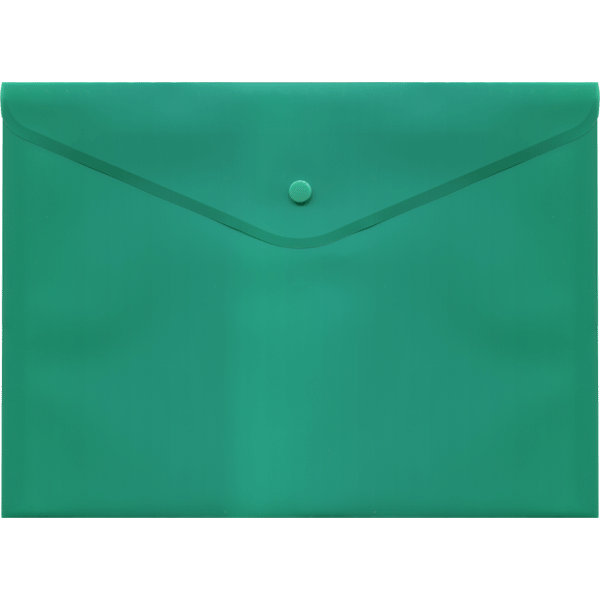 Папка-конверт deVENTE A4 зеленый, на кнопке, 180мкм