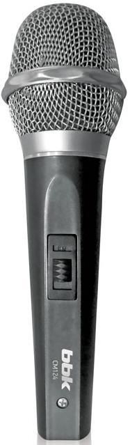 Микрофон проводной BBK CM124 3м серый 902170