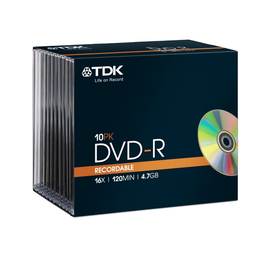 DVD+R TDK 4.7 Gb 16 x 120 min  (10 шт)