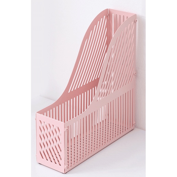 Вертикальный накопитель "deVENTE. Pastel" размер 26x8x28 см, металлический, пастельно-розовый, в картонной коробке