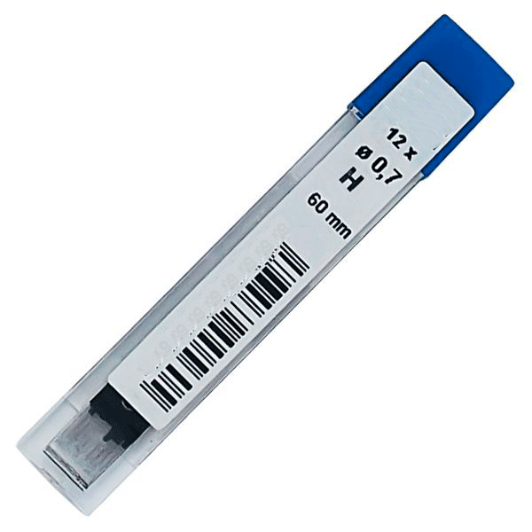 Стержни для карандашей автоматических "Attomex" d=0,7 мм, HB, 12 шт в пластиковом боксе