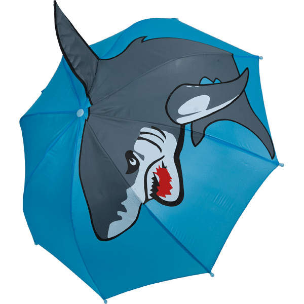Зонт детский "deVENTE. Shark Area" с декоративными деталями на каркасе, купол 97x72см, высота зонта 60см, 230 г, стальной каркас и 8 стальных спиц, тк