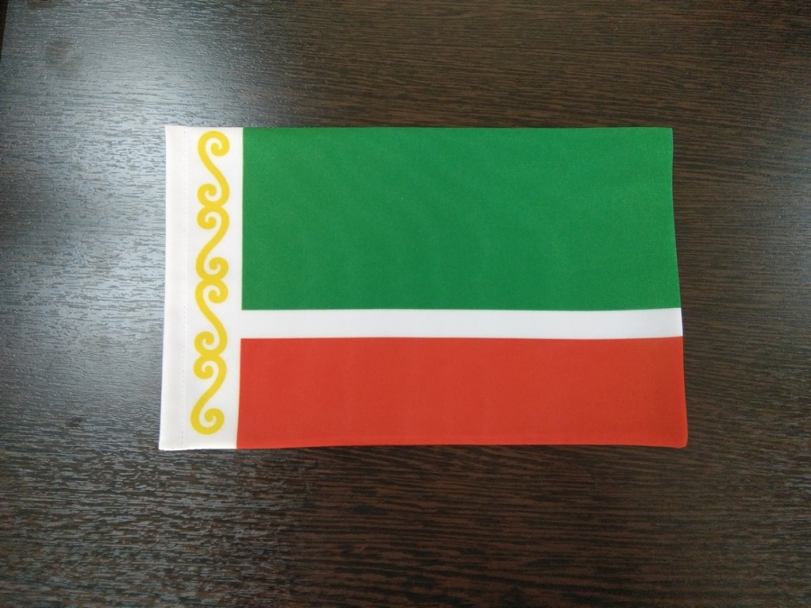 Купить Настольный флажок Чеченской Республики м/ш 0,15*0,225м. в Грозном