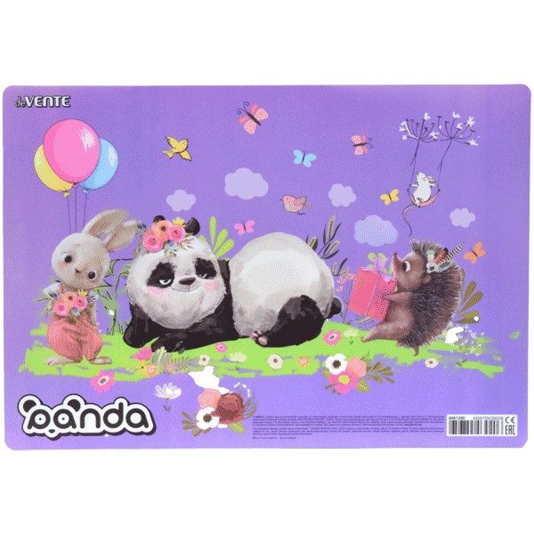 Покрытие настольное для лепки "deVENTE. Panda" 33x23 см, пластиковое 600 мкм, с цветным рисунком