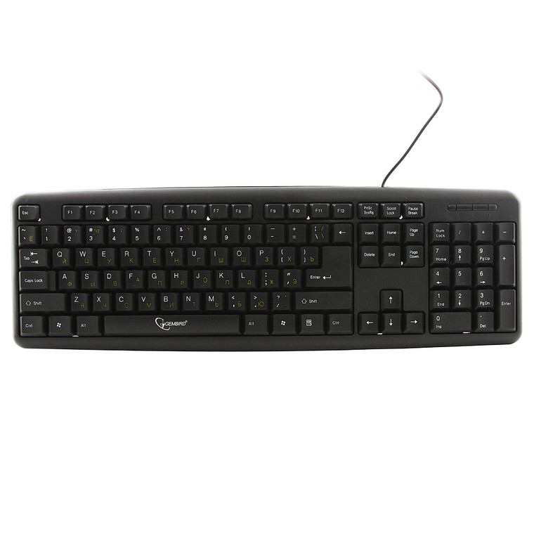 Клавиатура Gembird KB-8320U-BL,104 клавиши, USB, чёрный