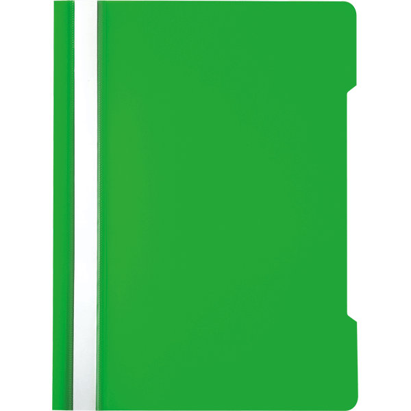 Папка-скоросшиватель Attomex A4 зеленый с прозр. верхом, 100/110мкм