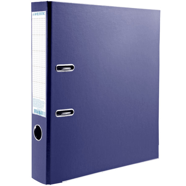 Папка-регистратор deVENTE A4 50мм синий, двусторонний, c металлической окантовкой, разобранная, с карманом, PP