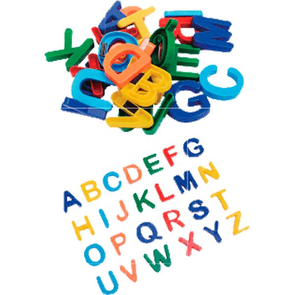 Набор магнитов "deVENTE. Английский алфавит на магнитах" пластиковых, цвета ассорти (7 цветов радуги - красный, оранжевый, желтый, зеленый, голубой, с