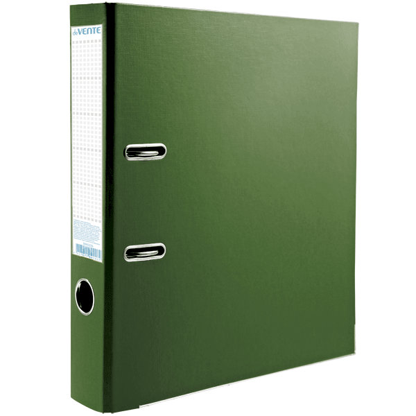 Папка-регистратор deVENTE A4 50мм зеленый, двусторонний, c металлической окантовкой, разобранная, с карманом, PP