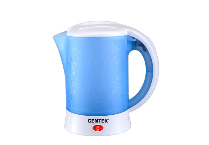 Купить Чайник дорожный Centek CT-0054 Blue (бело-синий) 600мл, 600Вт, ДОРОЖНЫЙ ЧАЙНИК + 2 ЧАШКИ + 2 ЛОЖКИ в Грозном
