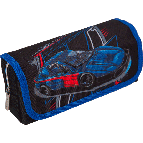 Пенал "deVENTE. Racing" 20,5x9,5x7 см, прямоугольный, 2 отделения на молнии, наружный карман на молнии, с верхней створкой на липучке, текстильный