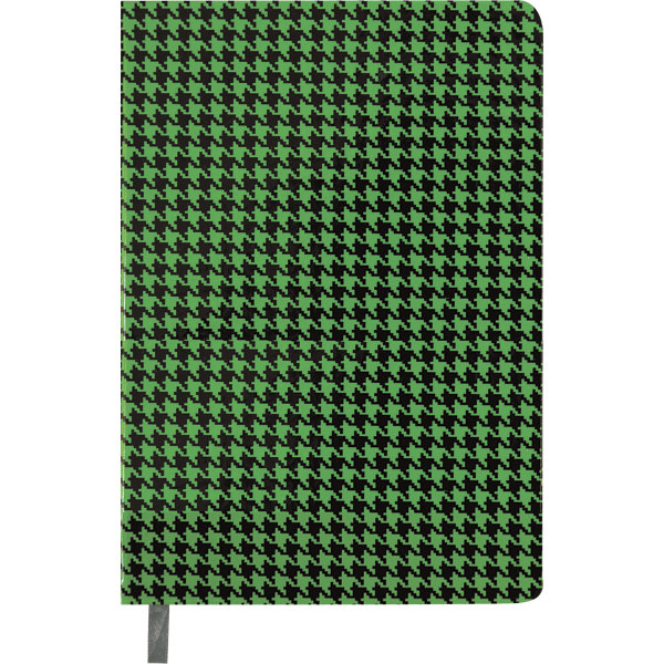 Записная книжка "deVENTE. Shepherd" A5 (145 ммx205 мм) 160 стр., зеленая с черным, белая бумага 70 г/м2 в клетку, печать в 1 краску, твердая обложка и